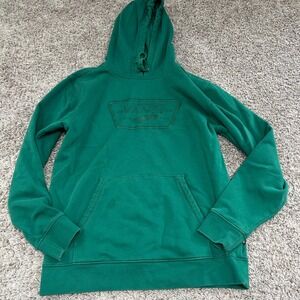 Vans Hoodie Medium Green Pullover Sweatshirt Skateboard CA NY‎ Since 1966